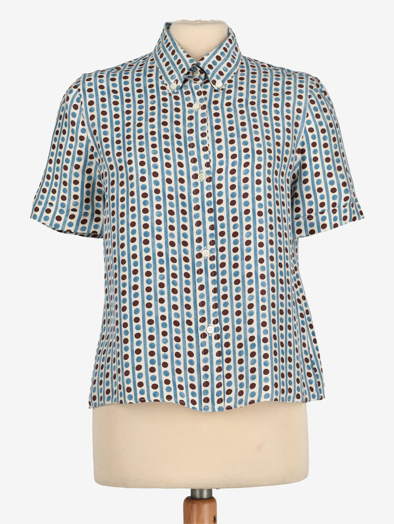 Prada Short Sleeved Geometric Shirt W02122025.2  Prada 