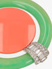 Kenneth Jay Lane Orange And Green Circle Brooch CVR24.1.130  Kenneth Jay Lane 
