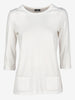 Chanel Uniform White 3/4 Sleeve Top CVM22.12.6  Chanel 