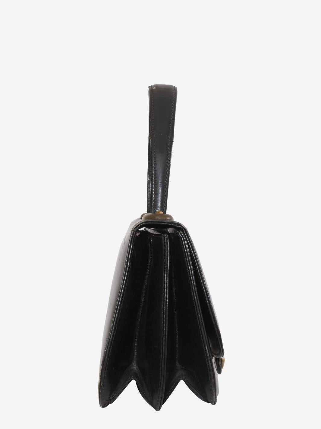 Gucci Black Leather Hand Bag MR010823.2  Gucci 