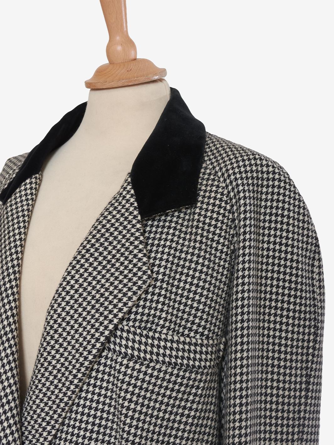 Vintage houndstooth wool jacket