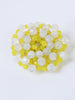 1980s clip earrings with yellow and white cristals W22051807  Vintage 