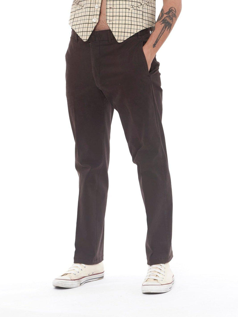 1990s brown causal pants in stretchy cotton U2111-17/10  Vintage 