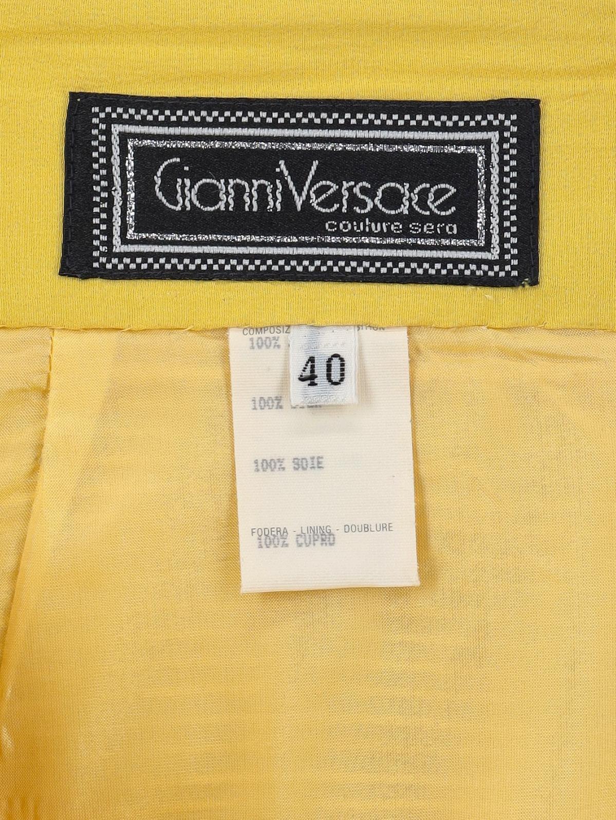Abito nero e giallo Gianni Versace Couture