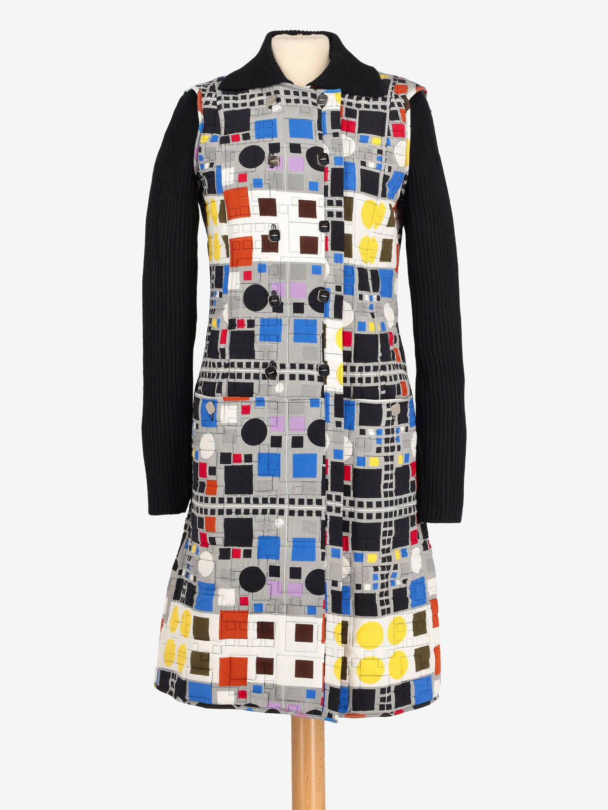 Fendi Long Multicolored Quilted Jacket W2511.64  Fendi 