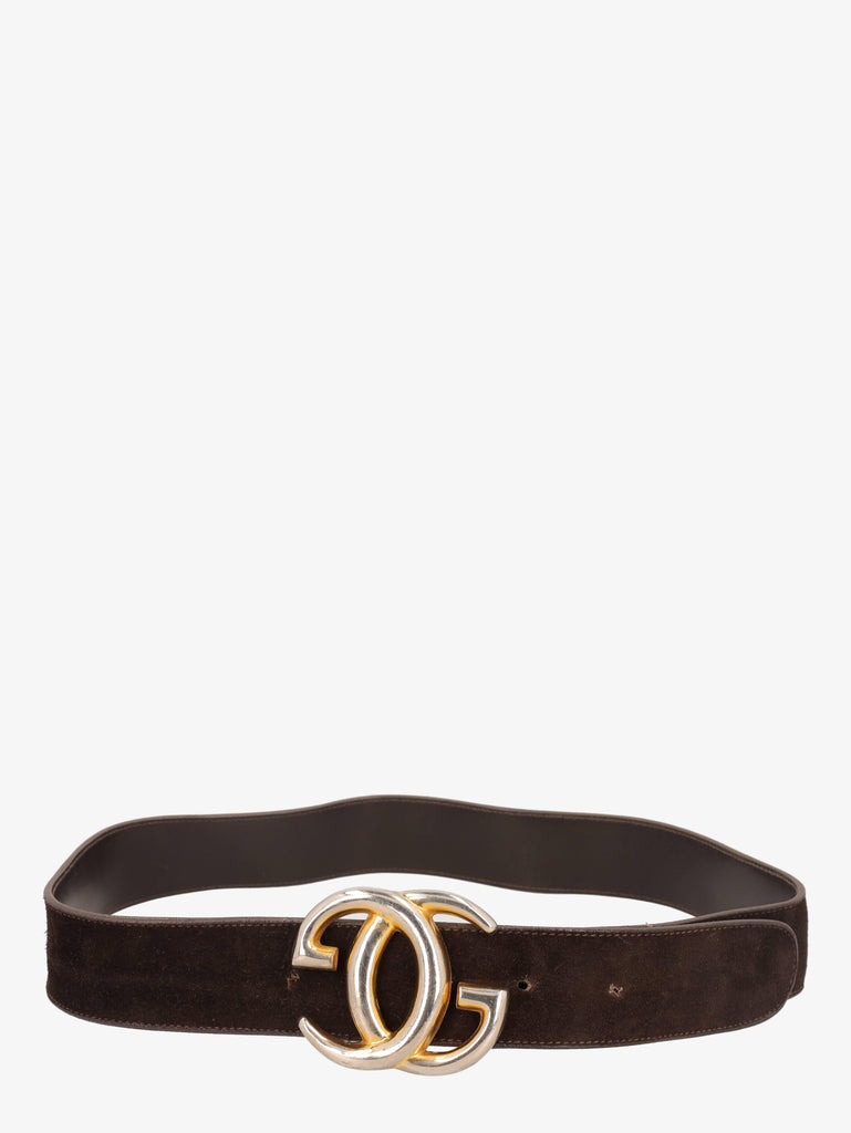 Gucci Chocolate Suede Buckle Belt WCV13032025.52.1  Gucci 