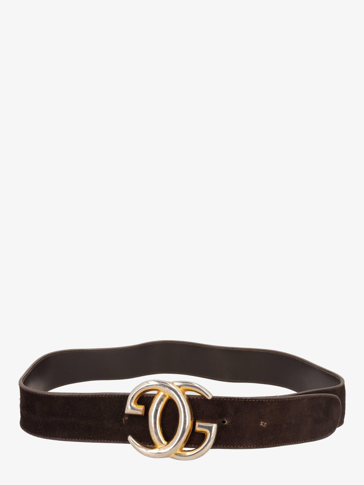 Gucci Chocolate Suede Buckle Belt WCV13032025.52.1  Gucci 