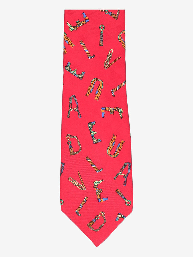Gianni Versace Lettering Print Silk Tie W24626.7  Versace 