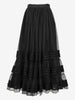 Vintage Voluminous Tulle Maxi Skirt with Satin Hem W27526.6  Vintage 