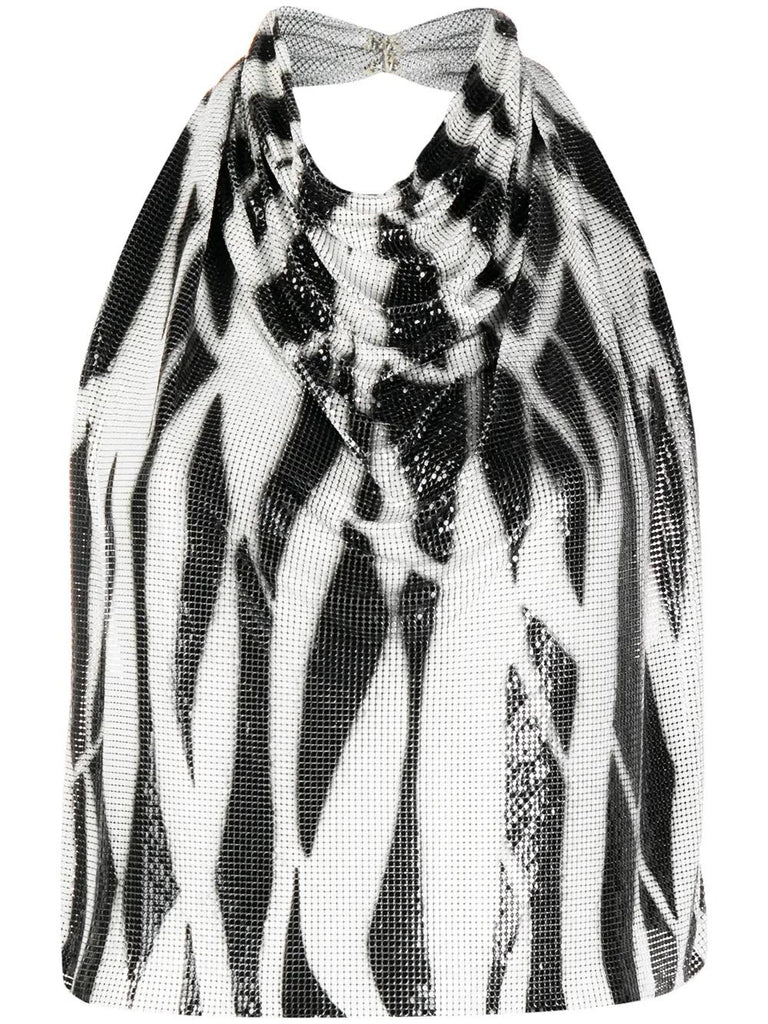 Versace zebra print open back top MR206002  Versace 