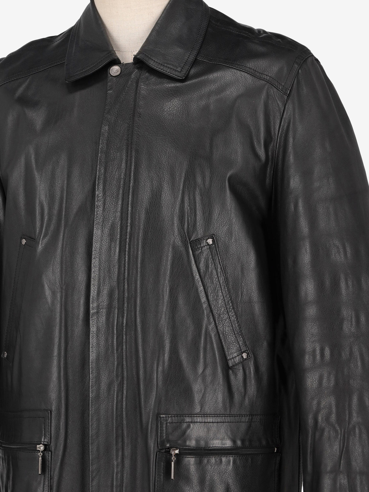 Versace Leather Jacket MU250527.27  Versace 