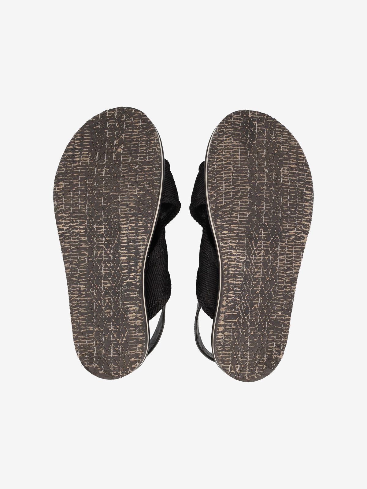 Marni Fussbett Sandal in Black Leather and Canvas MU260321.50  Marni 