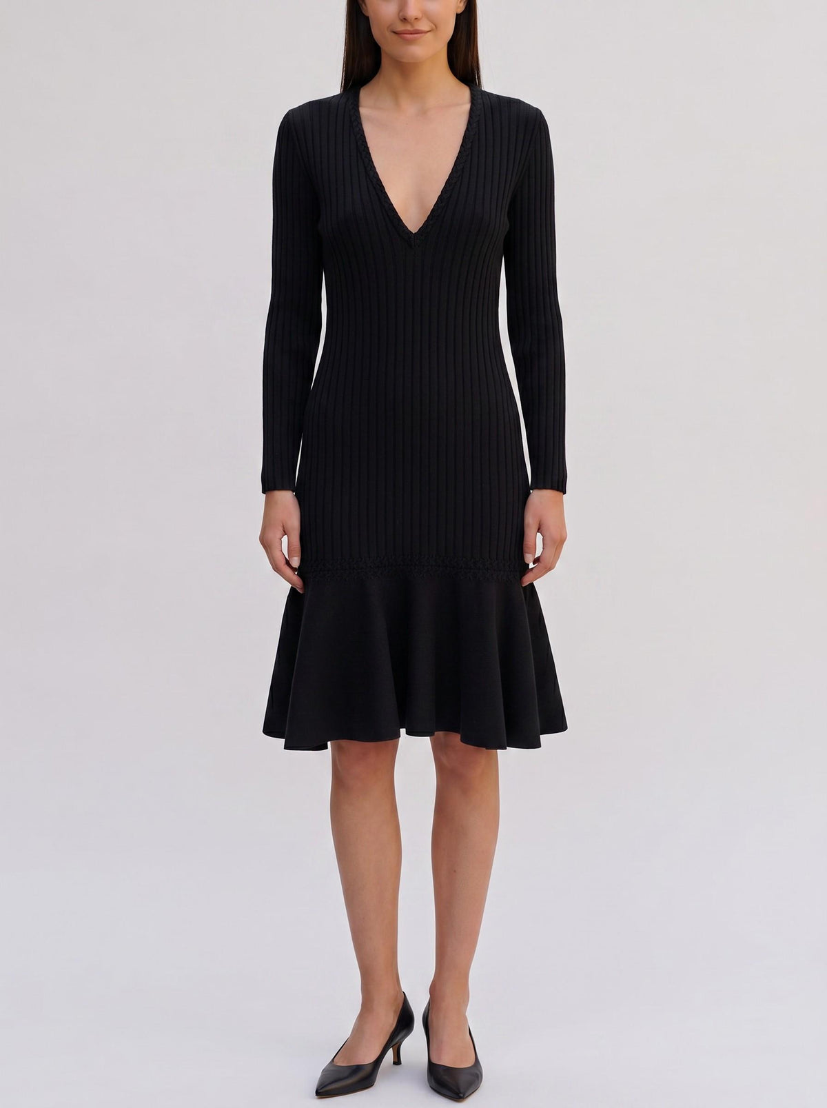 Yves Saint Laurent Knitted Dress with Voluminous Skirt CVM26.22.19  Yves Saint Laurent 