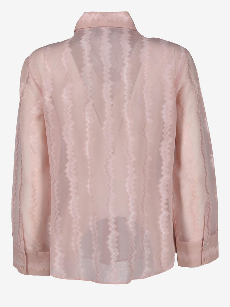 Gucci Classic Silk Shirt with Zig-Zag Motif W7426.9  Gucci 