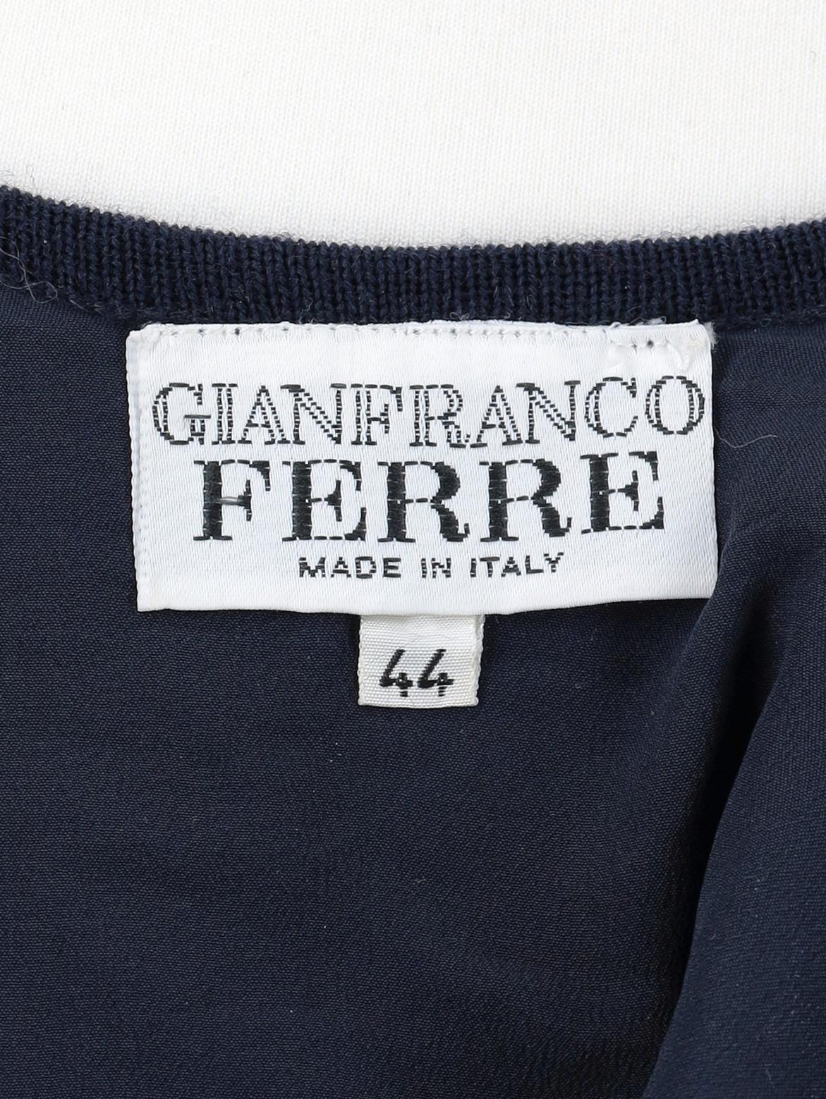 Gianfranco Ferré Blue Navy Beaded Suit