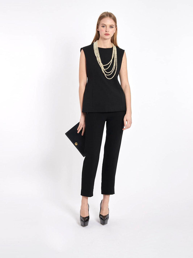 Y2K Jil Sander black sleeveless tunic with opening on the back W22031726  Jil Sander 