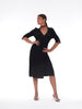 Y2K Diane Von Furstenberg black and beige wrap dress W22050408  Diane Von Furstenberg 