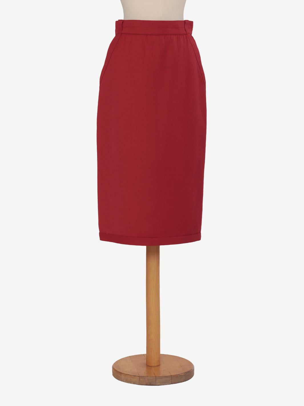 Gonna Gianni Versace in lana rossa