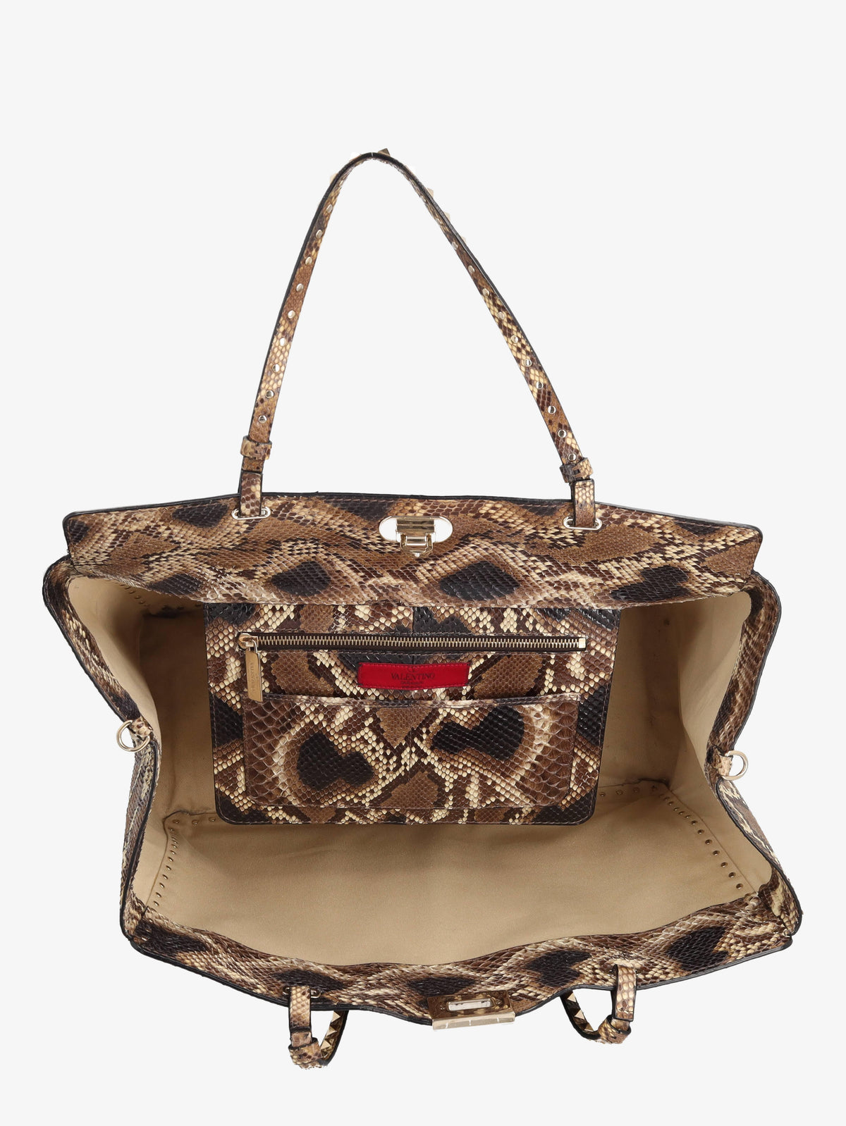 Valentino Python Shopper Bag