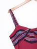 1990s long fuchsia jersey dress with striped pattern W22052003  Vintage 