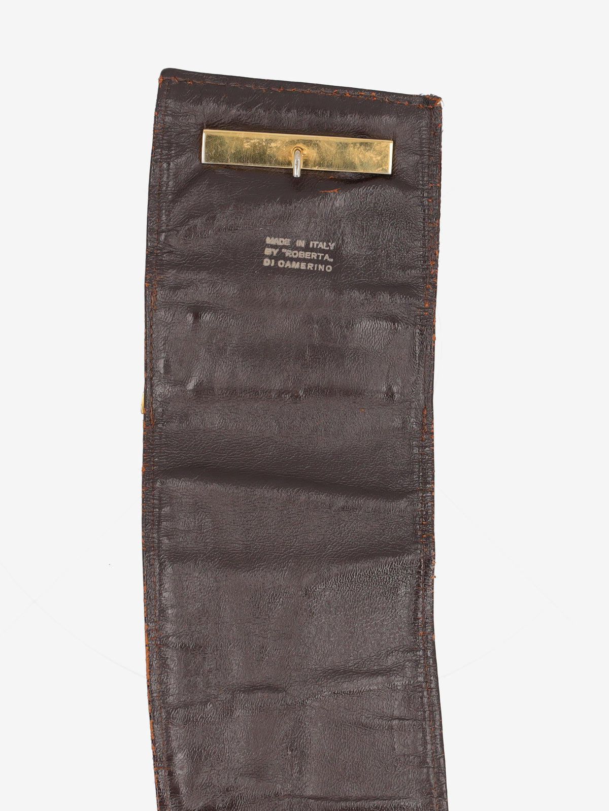 Roberta di Camerino Logo Belt in Leather and Velvet-Effect Fabric W27526.134  Roberta di Camerino 