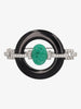 Kenneth Jay Lane Green And Black Circle Brooch CVR24.1.129  Kenneth Jay Lane 