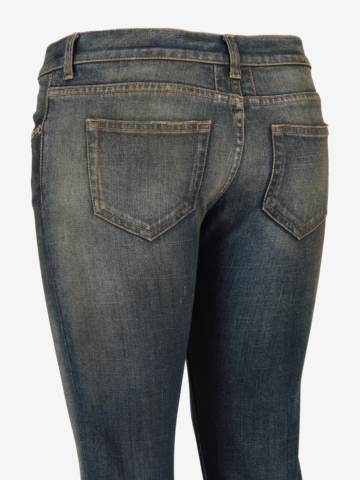 Saint Laurent Low-Waist Skinny Straight Jeans CVB23.4.3  Saint Laurent 