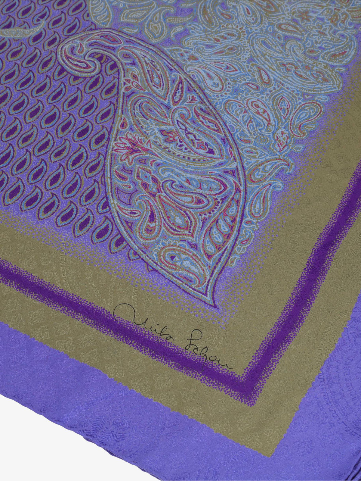 Mila Schön Patterned Silk Scarf
