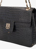 Pirovano Blue Cocco Shoulder Bag