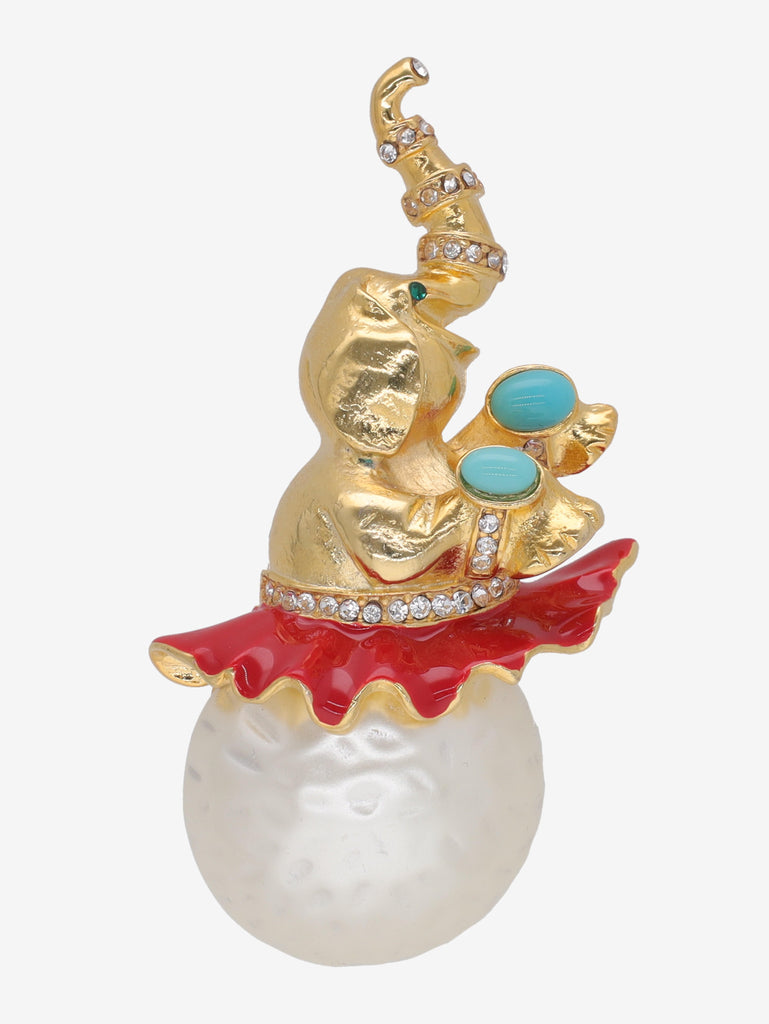 Kenneth Jay Lane Juggling Elephant Brooch CVR24.1.161  Kenneth Jay Lane 