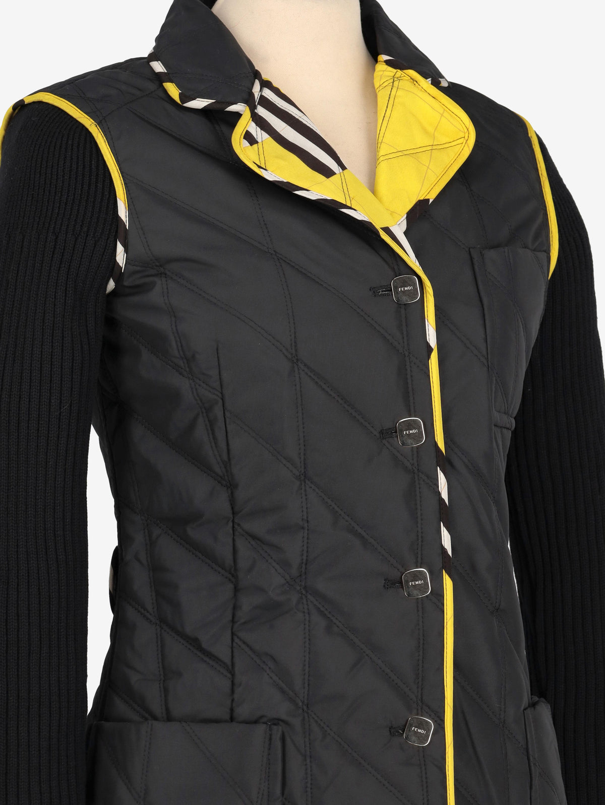 Fendi Black Quilted Jacket W2511.63  Fendi 