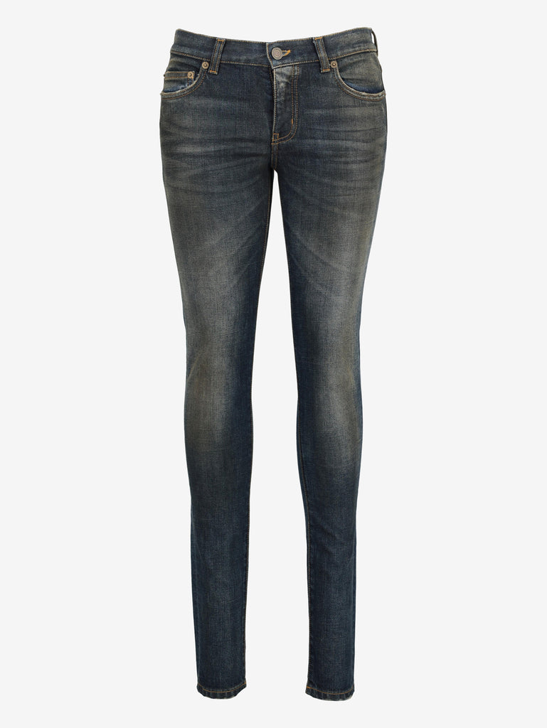 Saint Laurent Low-Waist Skinny Straight Jeans CVB23.4.3  Saint Laurent 