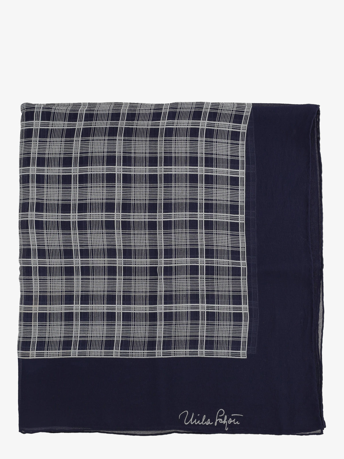 Mila Schön Check Silk Foulard