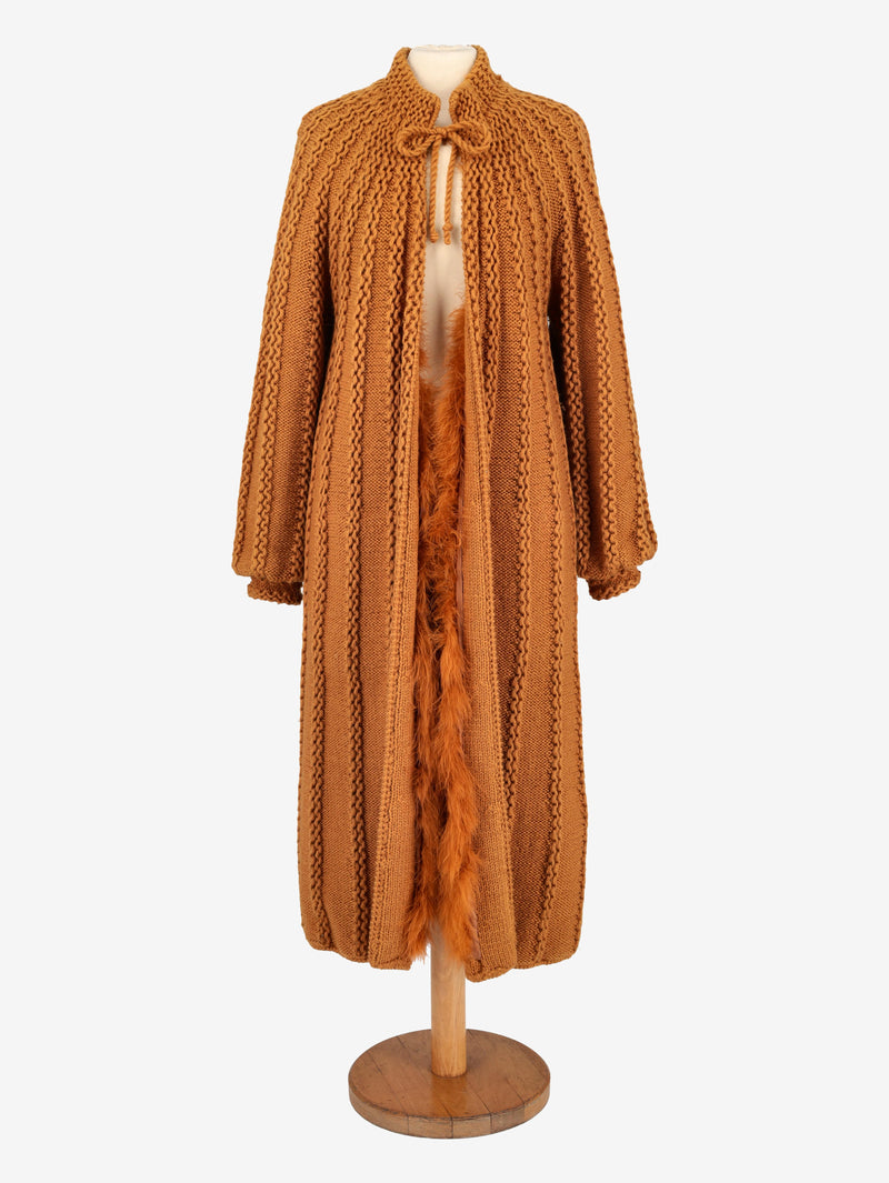 André Laug Orange Wool Long Outwear WCV151124.1  Andre Laug 