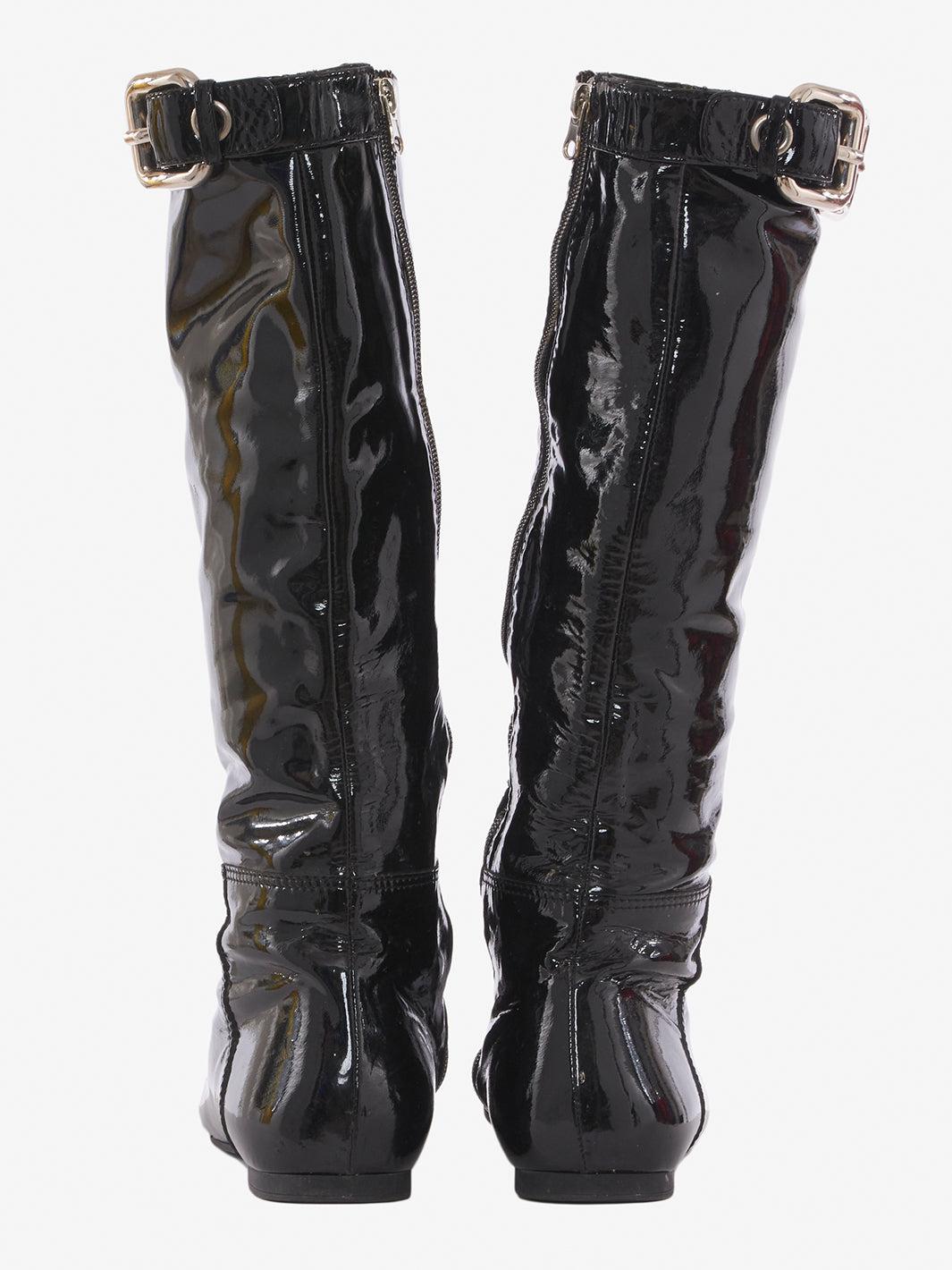 Miu Miu boot in black patent leather, 2000s CVM22.81.21  Miu Miu 