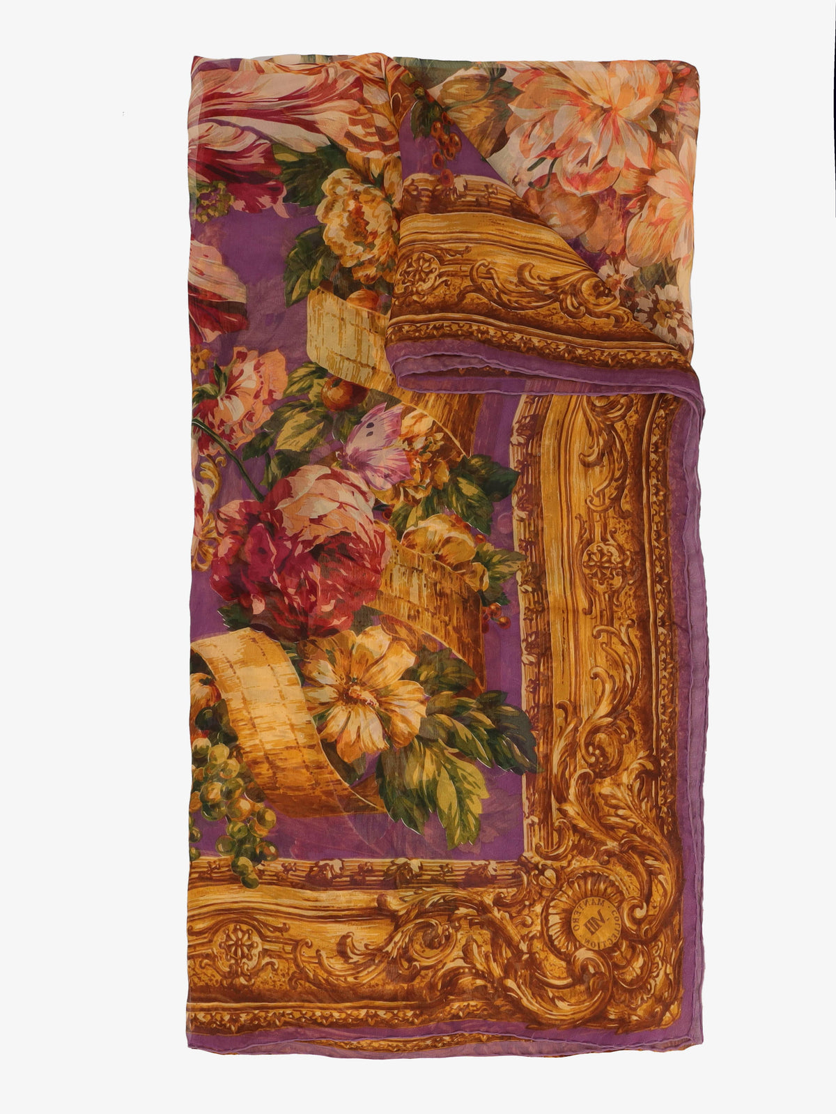 Foulard in seta a fiori Mantero