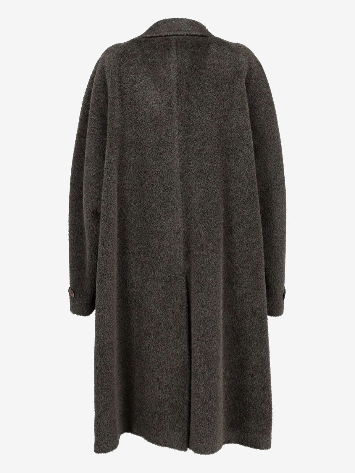 Vintage Double-Breasted Long Coat in Alpaca and Wool Blend MU260214.10  Caruso 