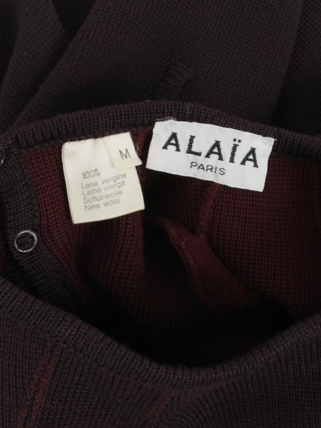 Alaïa 蝙蝠袖羊毛毛衣 - 80 年代风格<br>
