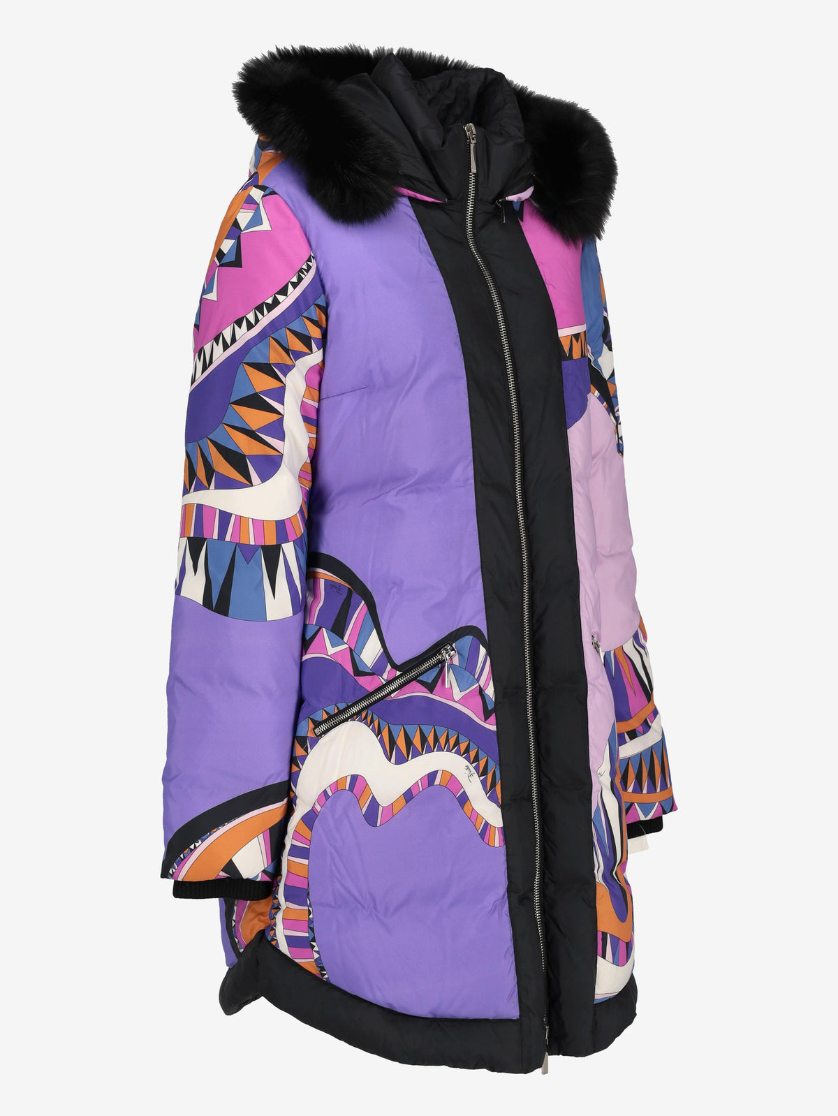 Emilio Pucci Multicolored Printed Puffer Coat CVM26.6.117  Emilio Pucci 