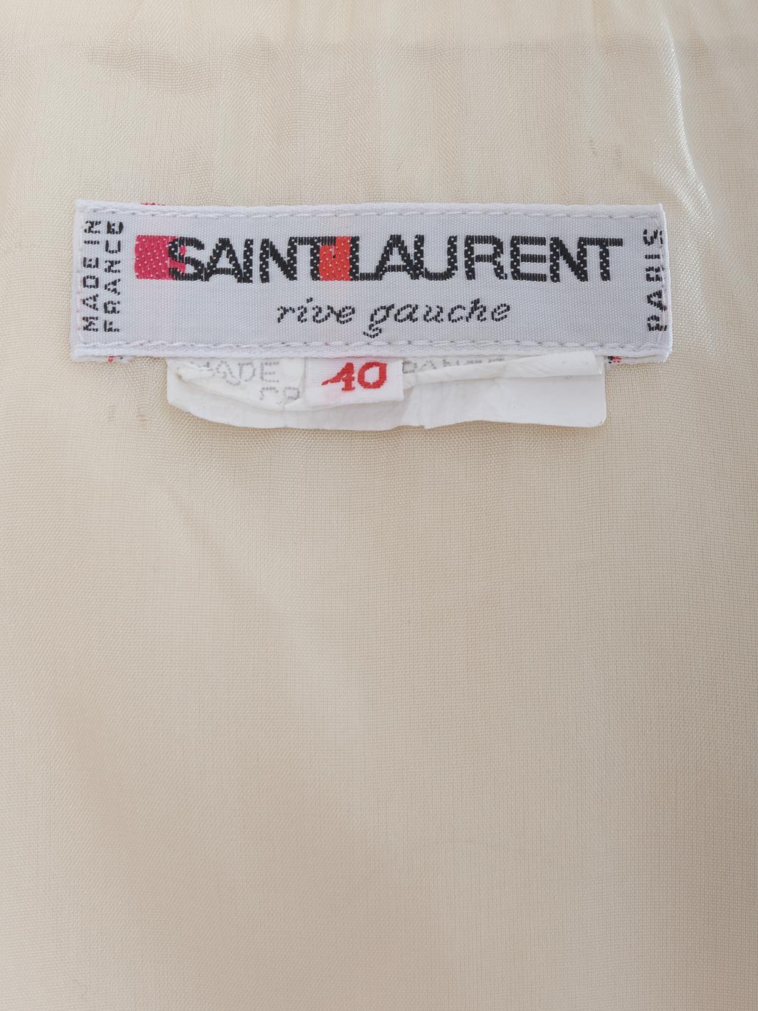 Saint Laurent 奶油色羊毛半身裙