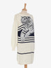Krizia Wool Tiger Embroidery Dress