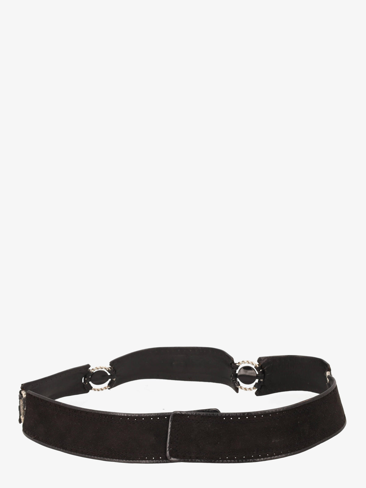 Pirovano Vintage Black Suede Belt