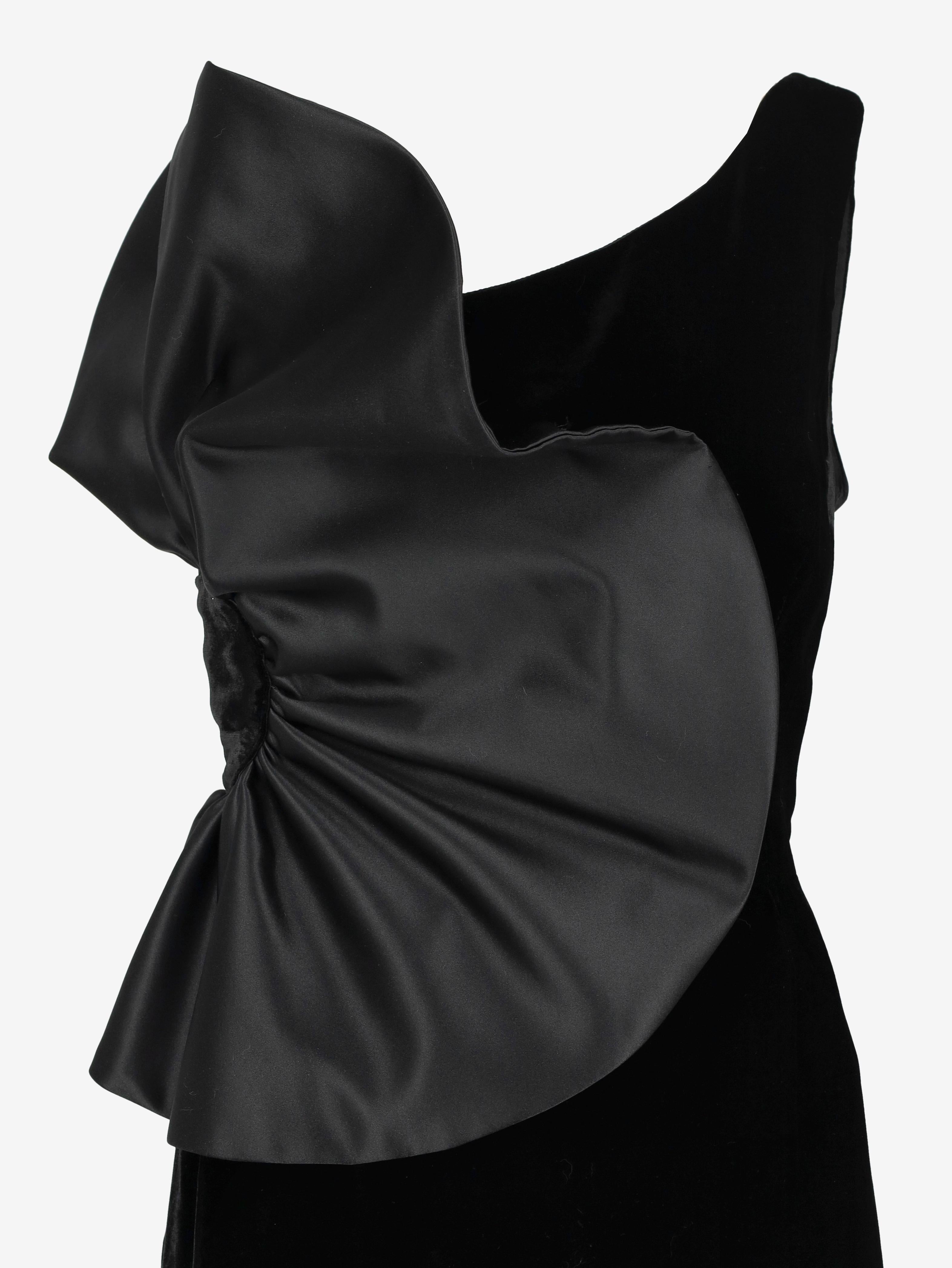 armani one shoulder dress Giorgio Armani One-Shoulder Velvet Dress
