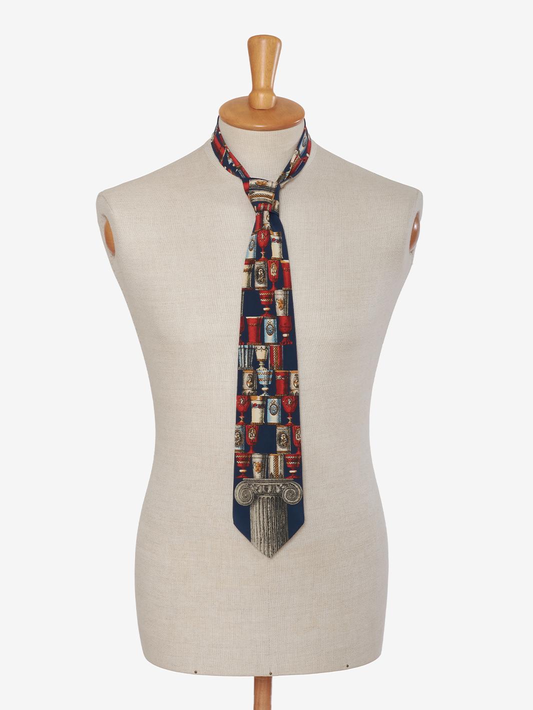 Fornasetti Silk Tie with Glasses Print W23092203  Fornasetti 