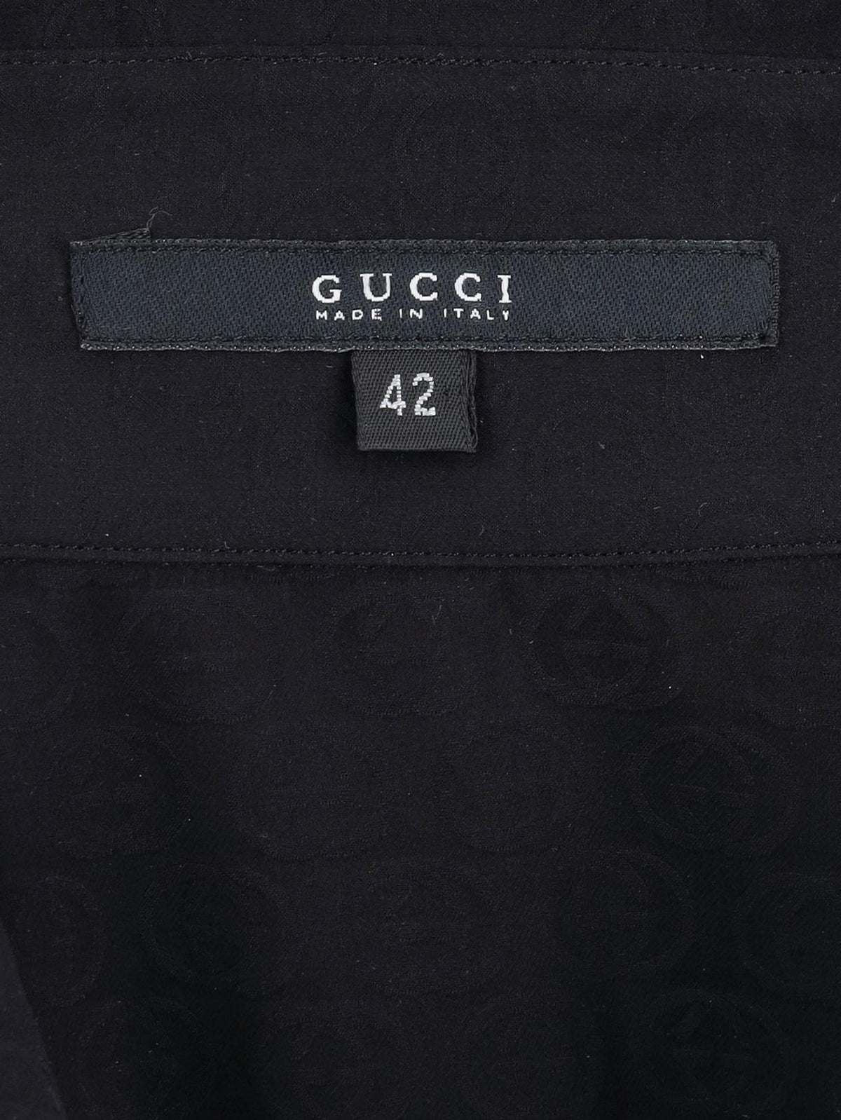 Gucci 字母黑色衬衫