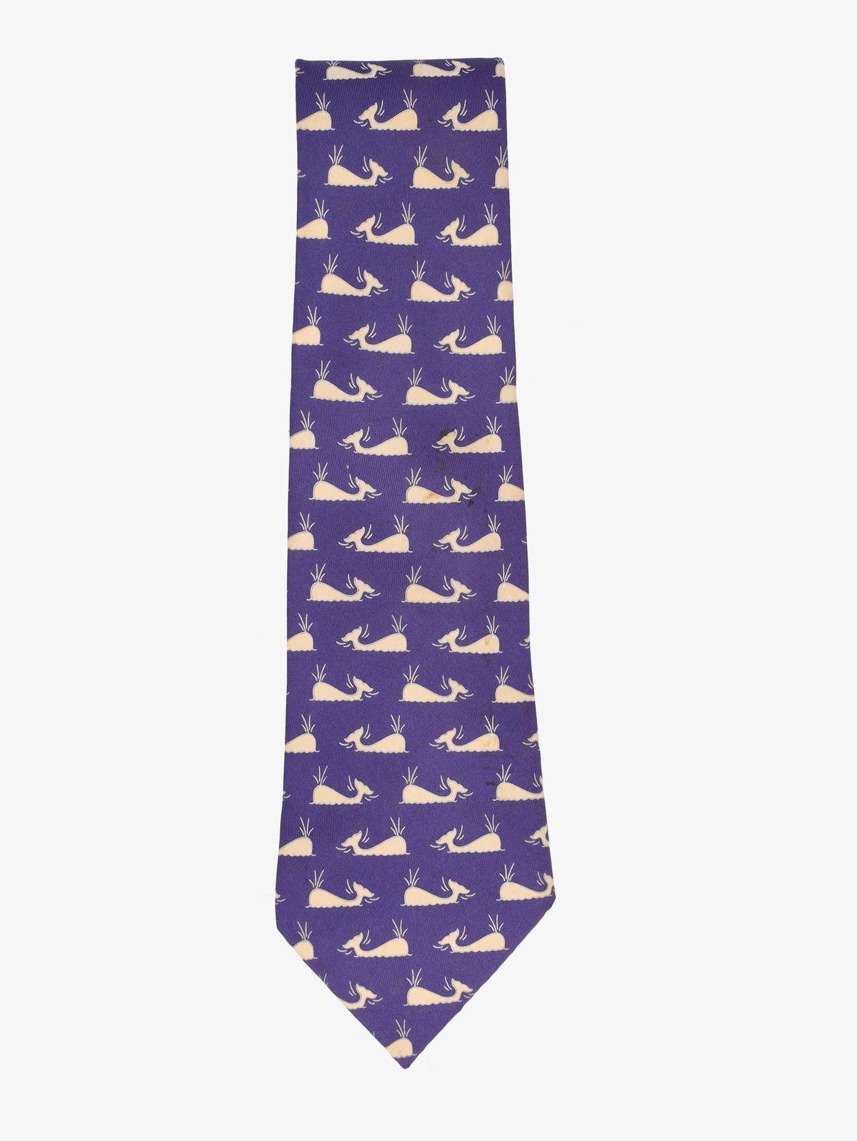 Hermès White Wales Print Tie W16062025.6  Hermès 