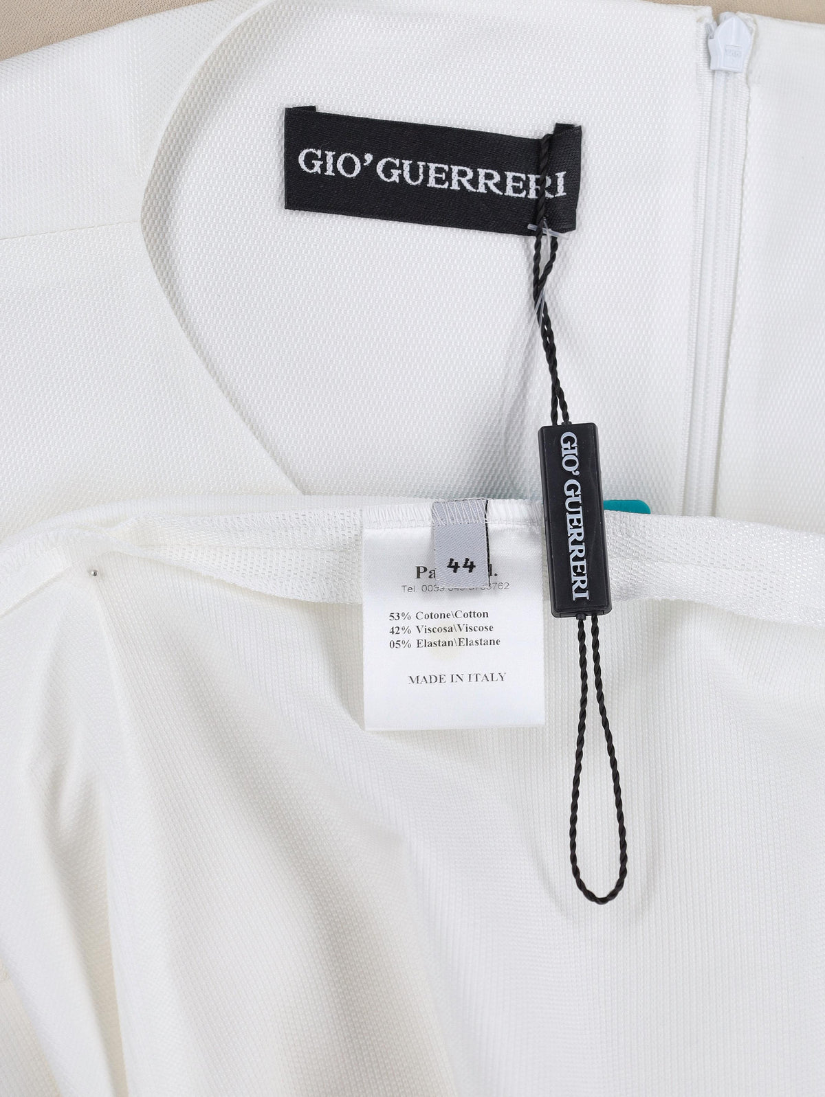 Giò Guerreri  White Midi Dress WCV241010139  Gio Guerrieri 