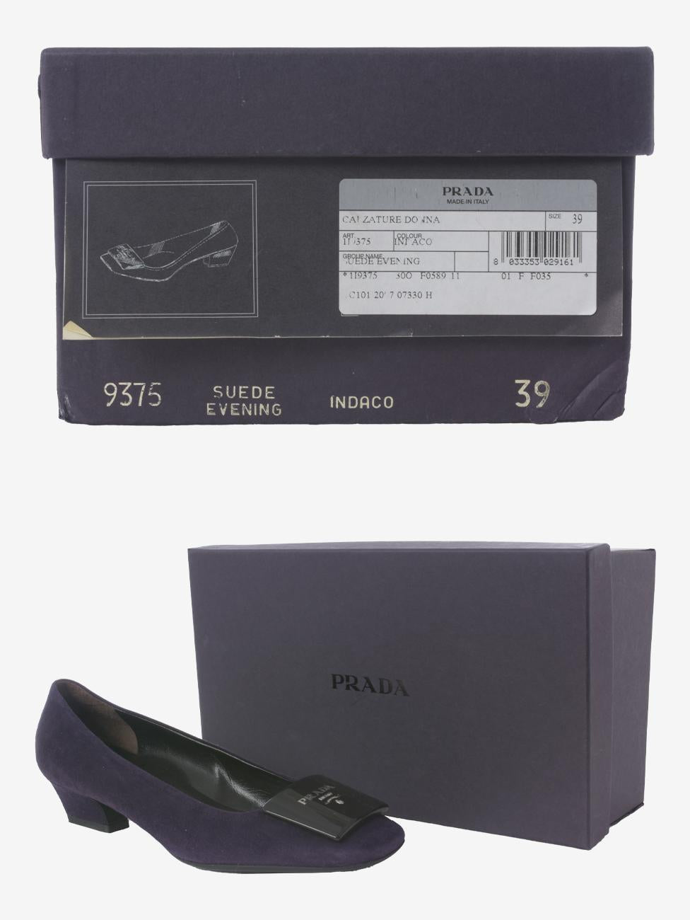 Prada 绒面革低跟鞋 - 00 年代