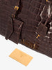 Prada Crocodile Bauletto Bag in Dark Brown Crocodile Leather WCV161224_82  Prada 