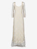 Ivory Lace Wedding Dress with Open Back and Train MZ1910054  Vintage 